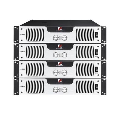 Amplificador de potencia de audio estándar de 2U de la serie D 8Ω Clase de potencia estéreo D