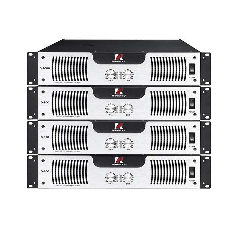 Amplificador de potencia de audio estándar de 2U de la serie D 8Ω Clase de potencia estéreo D