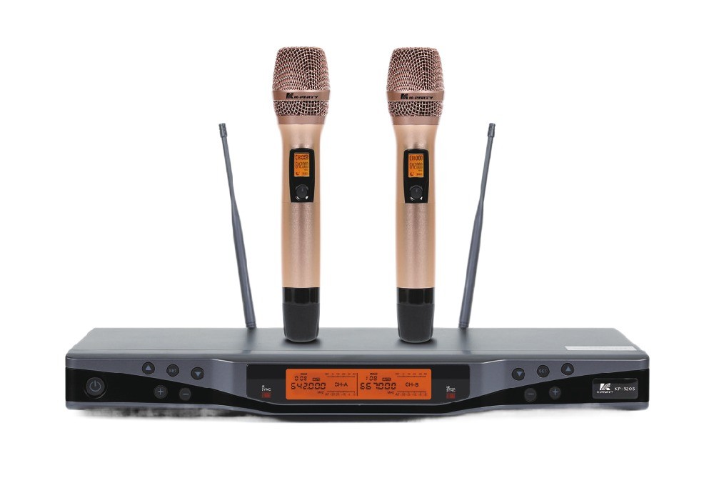 KP-520S Micrófono inalámbrico profesional con canal de banda UHF con espacio entre canales de 250KHz